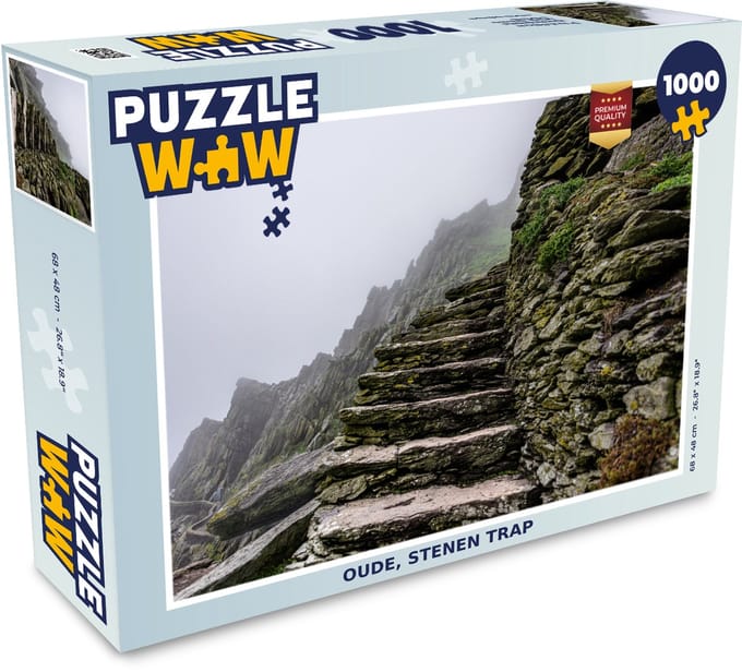 Puzzel Oude, stenen trap - Legpuzzel - Puzzel 1000 stukjes volwassenen