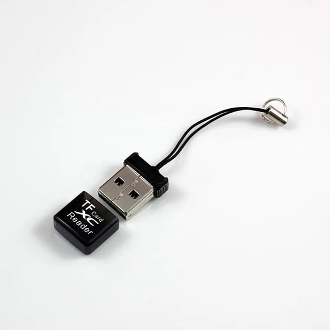 Draagbare Mini Kaartlezer Super Speed USB 2.0 Micro SD/SDXC TF Kaartlezer Adapter zwart