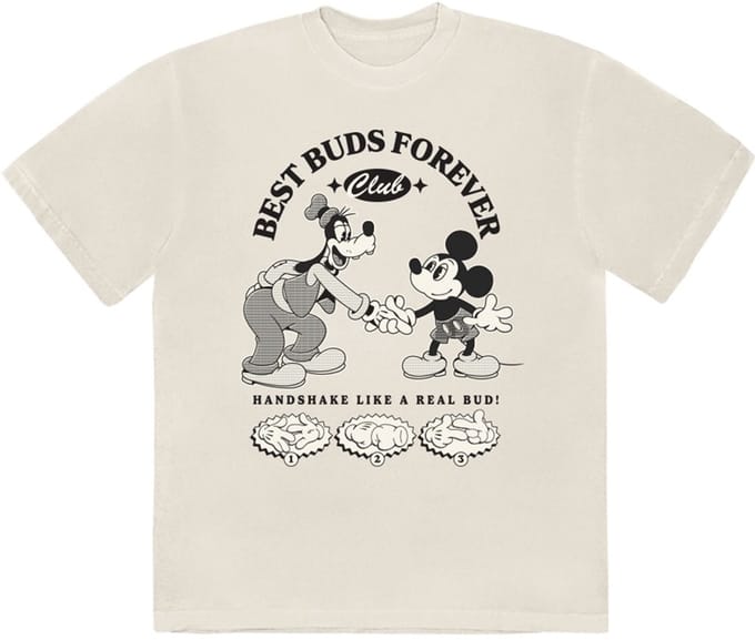 Disney - MM Best Buds Forever Club Heren T-shirt - S - Creme