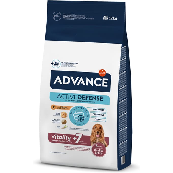 12kg Advance Medium Senior Droog Hondenvoer
