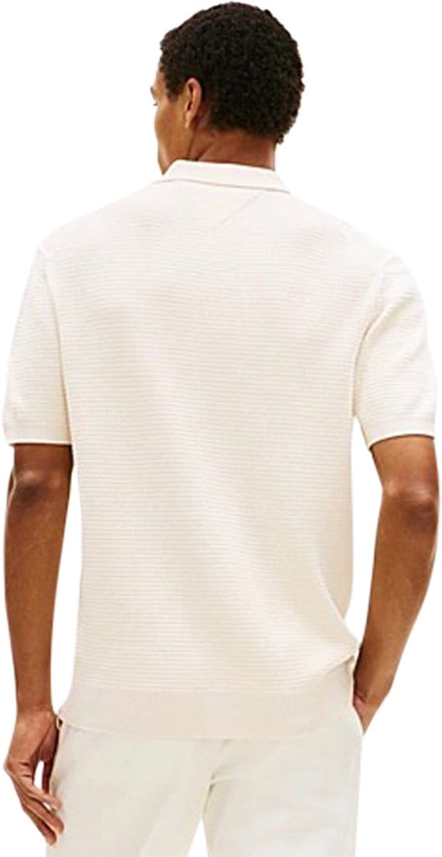 Poloshirt creme Tommy Hilfiger textuur rits