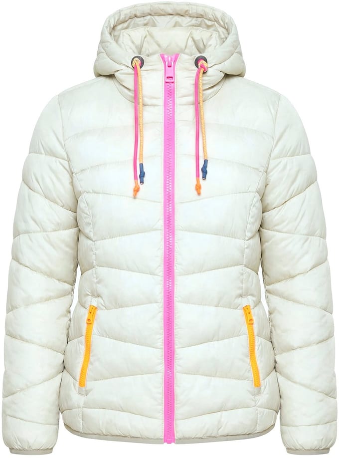 Laurasøn - Dames - Lifestyle doorgestikte jas - Licht grijsgroen - Maat 48+