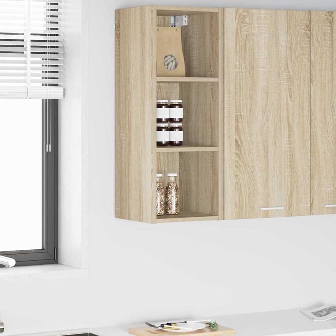 vidaXL - Hangkast - Sonoma - Eik - 30 - x - 29,5 - x - 80 - cm - Bewerkt - hout