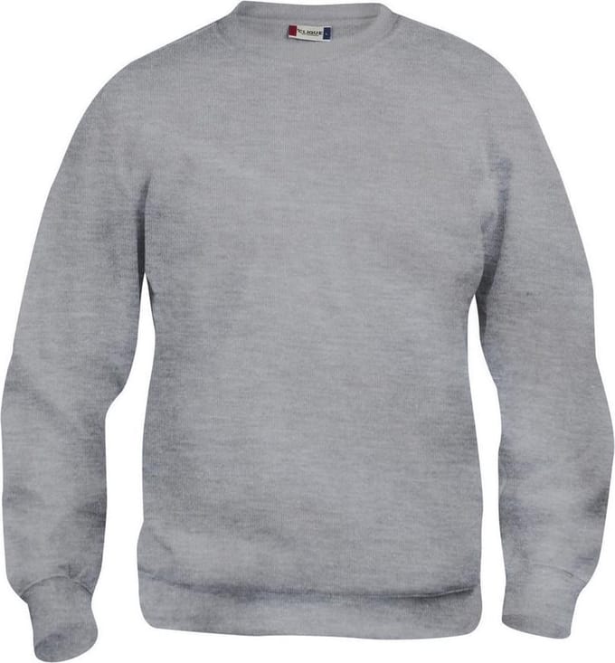 Clique Basic Roundneck Junior 021020 - Grijs-melange - 90-100