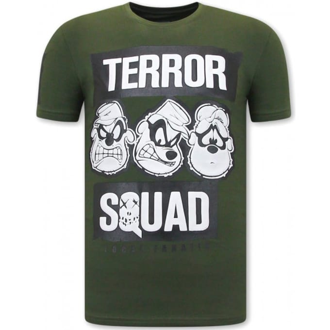T-shirt Heren met Opdruk - Beagle Boys Squad - Groen