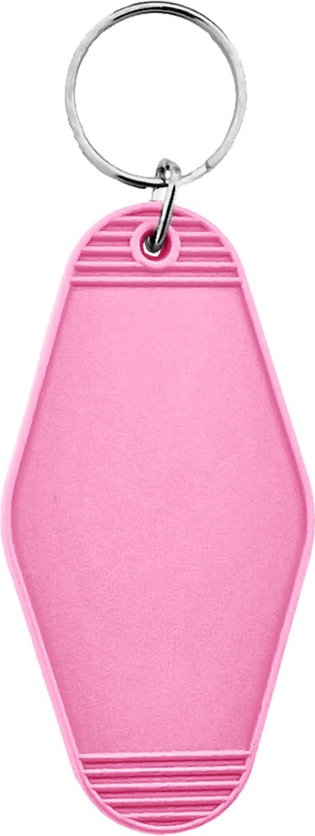 CombiCraft Blanco Hunter hotel sleutelhanger 45x88mm roze - 5 stuks