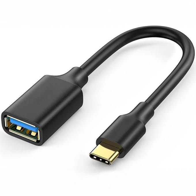Qost - USB-C naar USB-A adapter - OTG Adapter Kabel - USB 3.1 - Zwart - 10Gbps