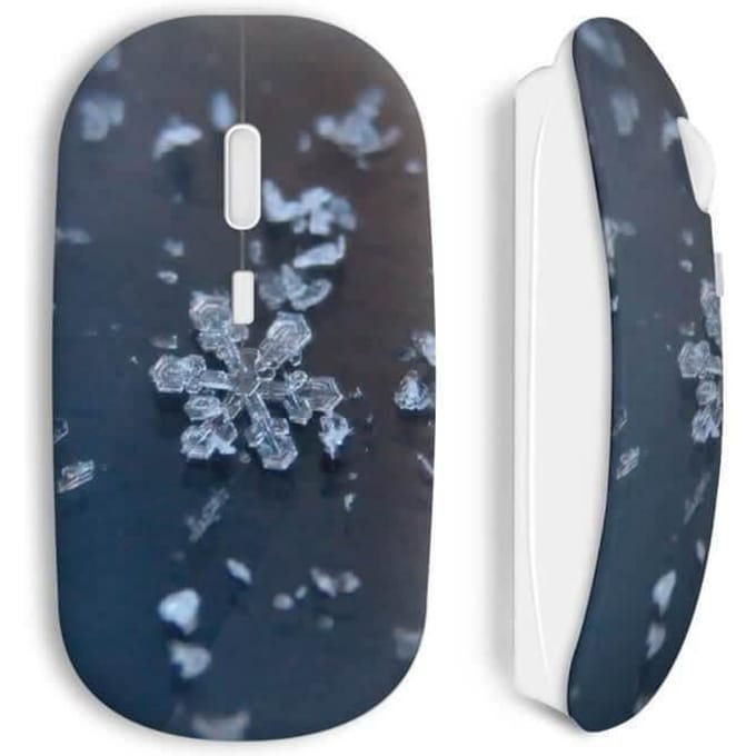 Souris sans fil - MANIACASE - Bleu Neige - Clé USB wifi incluse - Compatible Mac et PC - Technologie sans fil