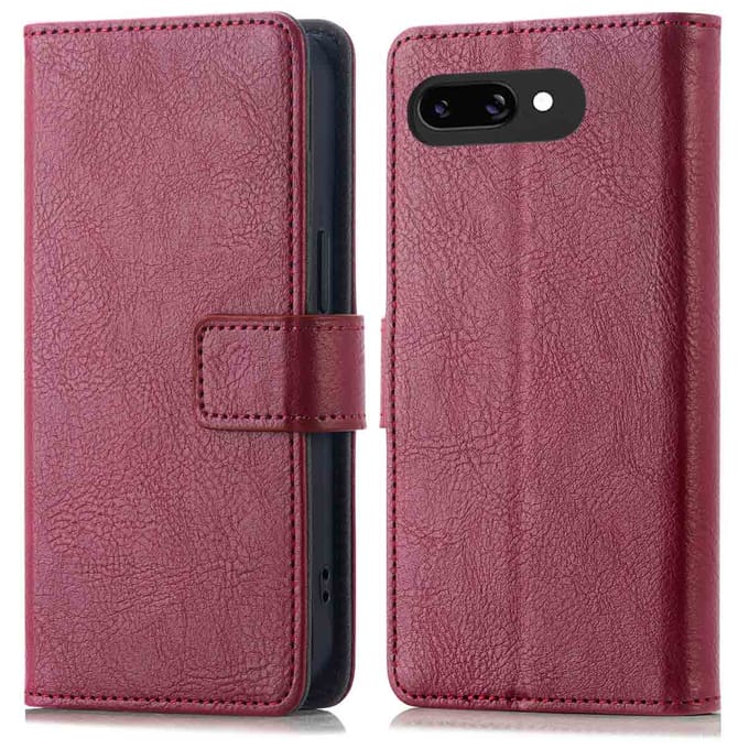 imoshion Hoesje - Geschikt voor Google Pixel 9a - Luxe Bookcase - Bordeaux