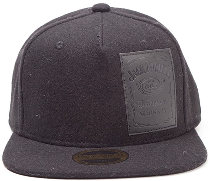 Jack Daniel's - Bottle Logo pet met leren patch en klittenbandsluiting zwart - Merchandise
