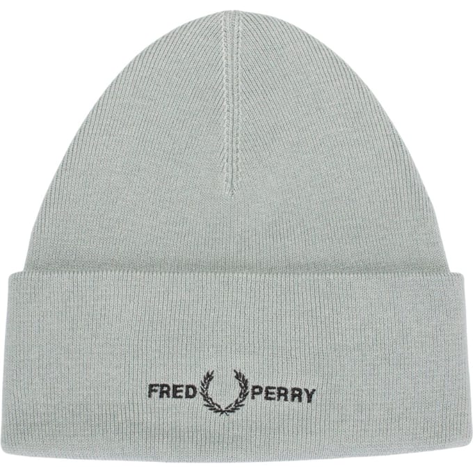 Fred Perry grafisch logo zilverblauwe muts