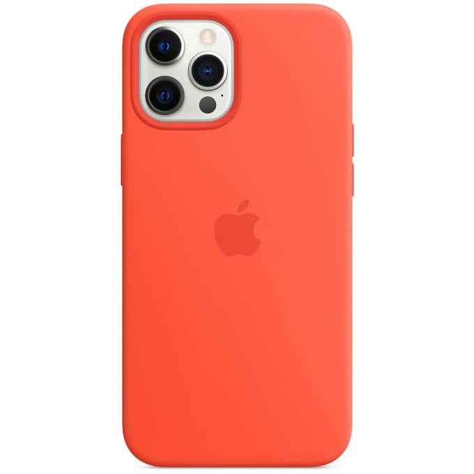 Apple Silicone Backcover MagSafe voor de Apple iPhone 12 Pro Max - Electric Orange