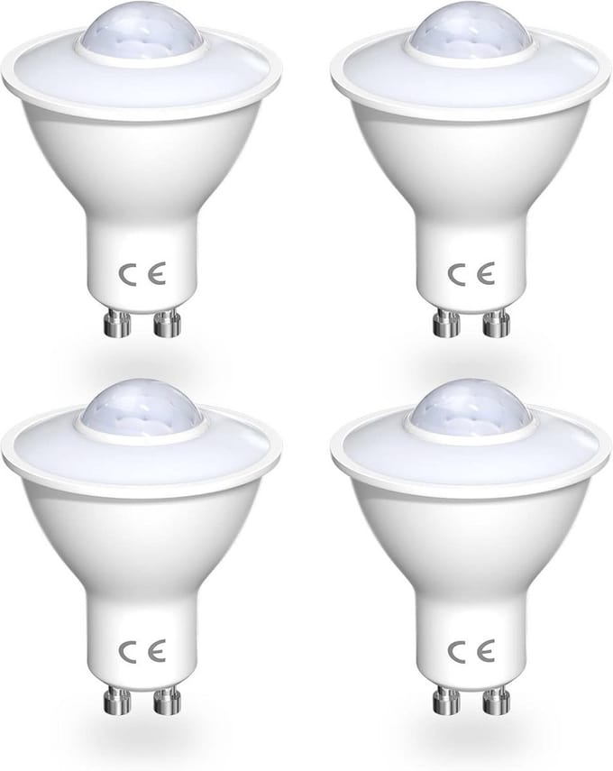 5W GU10 LED-gloeilampen met Bewegingsmelder - Warm Licht 3000K