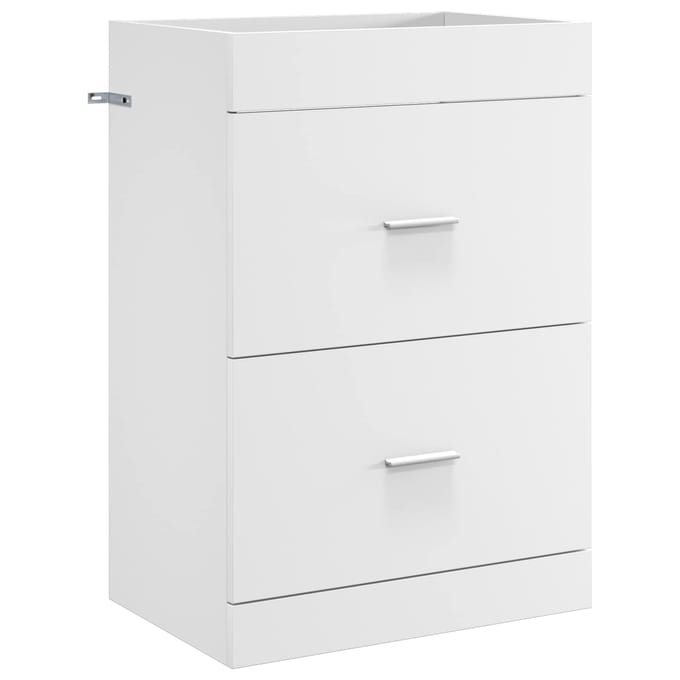 vidaXL - Badkamer - Onder - Het - Wastafel - Kast - Wit - 56 - x - 37,5 - x - 81 - cm