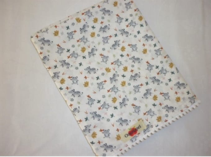 Oogappel Pantertjes Katoen Ledikantlaken 100x150 cm-Offwhite
