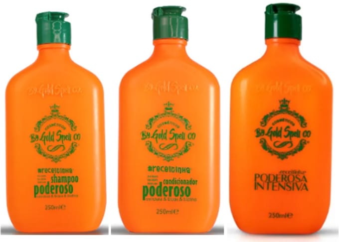 Poderoso Receitinha Kit – By Gold Spell Co (Shampoo + Conditioner + Intensieve Behandeling)