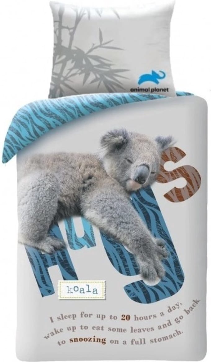 Animal Planet Dekbedovertrek Koala 140 x 200 cm