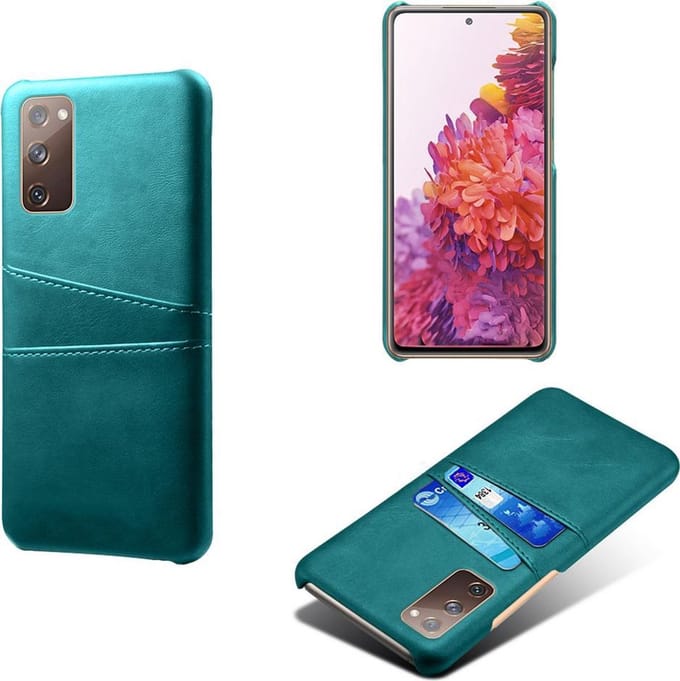 Backcover met Opbergvakjes + PMMA Screenprotector voor Galaxy S20 FE 4G/5G  _ Groen