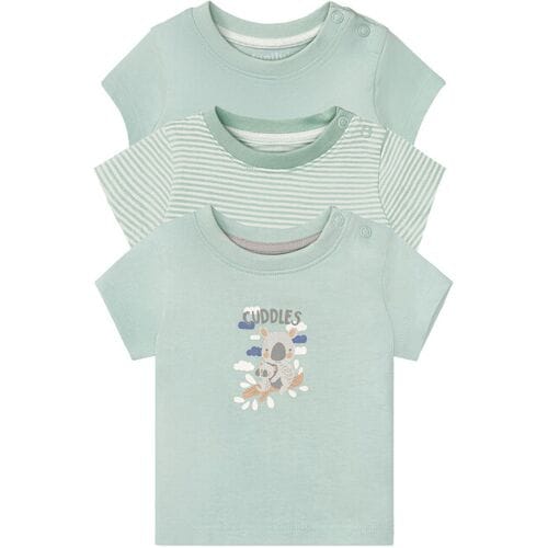 LUPILU 3 baby T-shirts (Groen, 62/68)