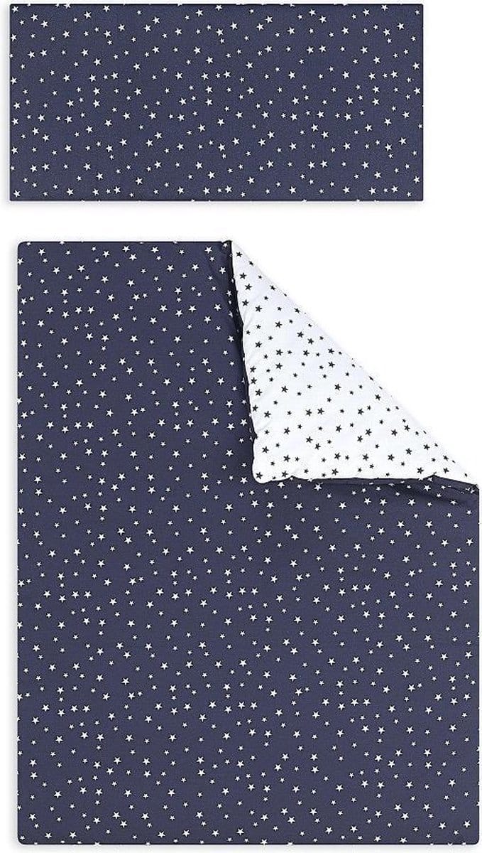 Interbaby Dekbedovertrek Sterren 60 X 120 Cm Katoen Navy