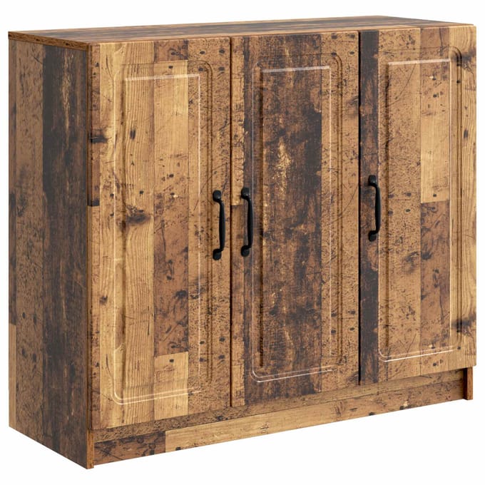 vidaXL - Dressoir - Oud - hout - 89 - x - 34,5 - x - 77 - cm - Bewerkt - hout