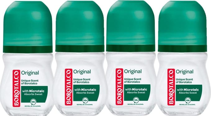 Borotalco Original roll-on- 4 stuks - voordeelverpakking