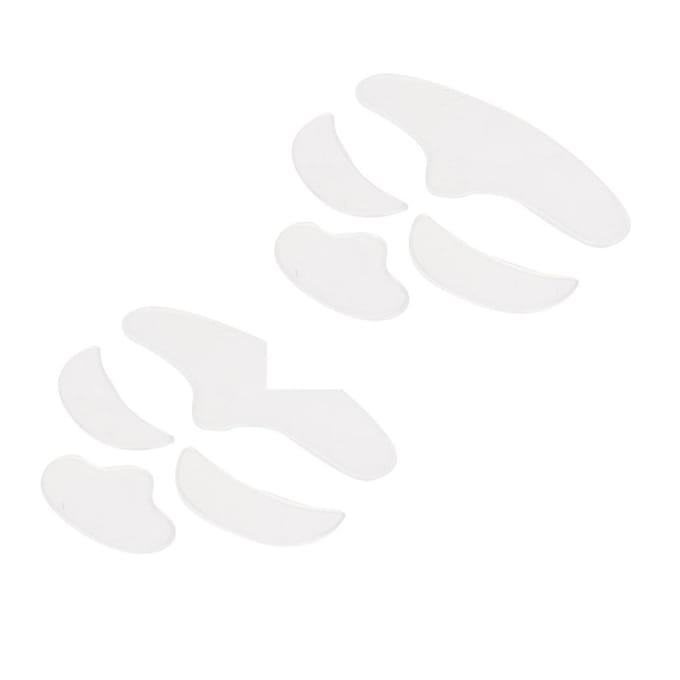 Lot de 4 patchs anti-rides en silicone lavables pour le front, les yeux, le visage et le menton white