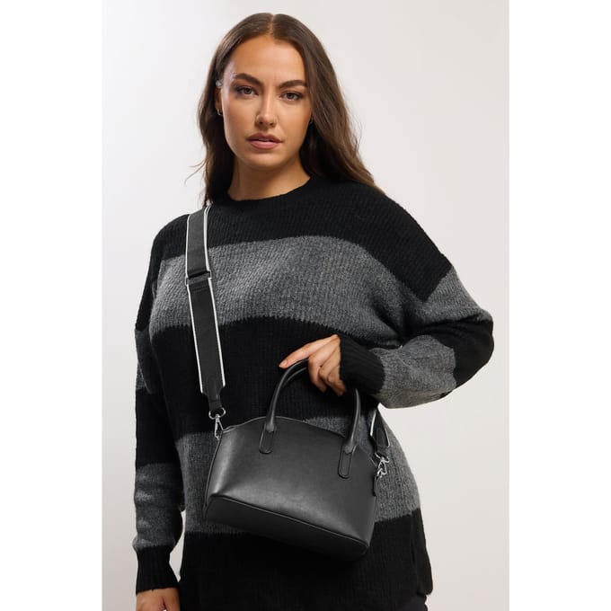 Yours Zwarte Contrastriem Crossbody Tassize One Size