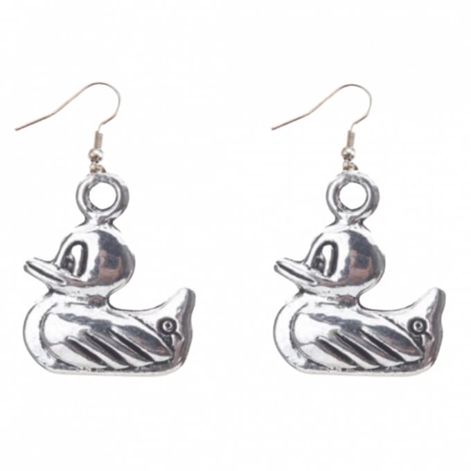 Oorbellen- Eendjes- zilver oorhaken - Charme Bijoux