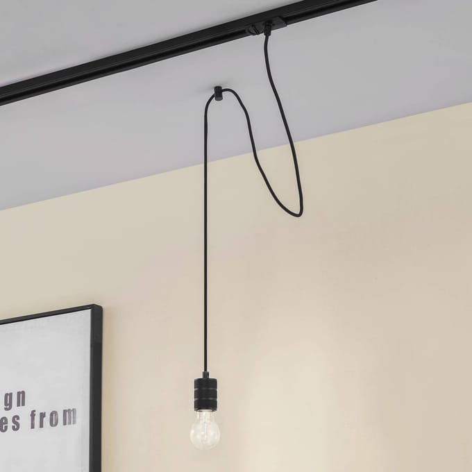 Lindby - 1-fase railverlichting - 1licht - Aluminium - E27 - zwart