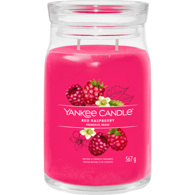 Yankee Candle - Red Raspberry Large Jar Geurkaars - 90 branduren - twee lonten