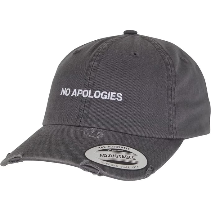 Mister Tee - No Apologies Low Profile Destroyed Verstelbare pet - Grijs