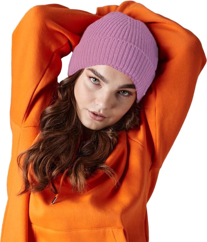 Beechfield Wintermuts - oud roze - volwassen - polyacryl - Beanie wintermuts