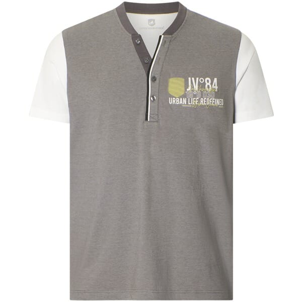 Jan Vanderstorm herren T-Shirt - 52/54 - grijs - Plus Size