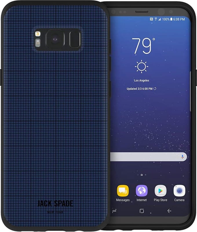 Kate Spade Jack Spade Graph-Check hoesje Navy voor Samsung Galaxy S8 Plus
