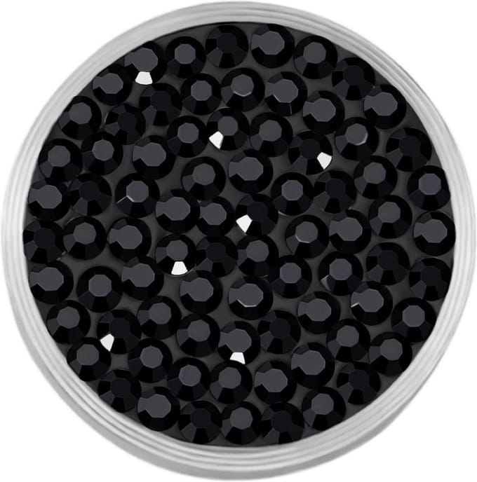 Quiges RVS Verwisselbare Mini Munt met Zirkonia Stenen Zwart - SLSRC031