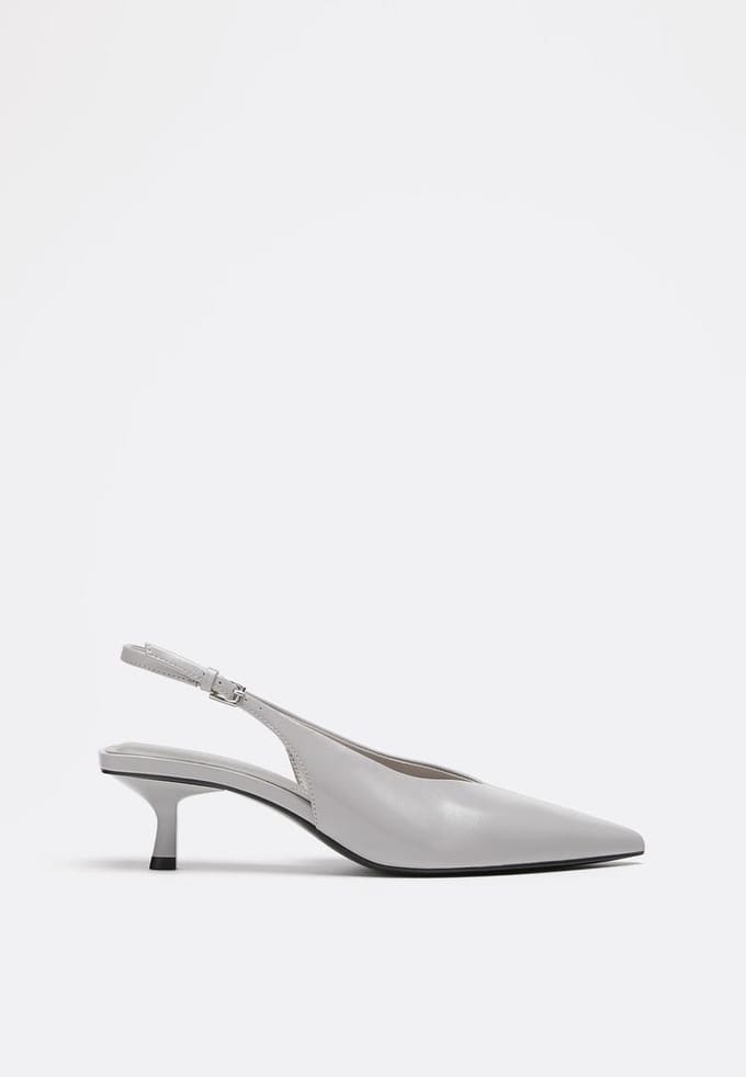 Stradivarius Pumps met V-hals  GRIJS 35