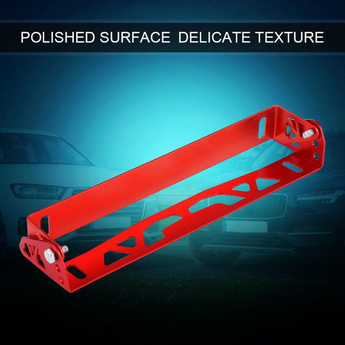 Universele Auto Styling Aluminium Kentekenplaathouder Verstelbare Racing Nummerplaathouder Rood rood