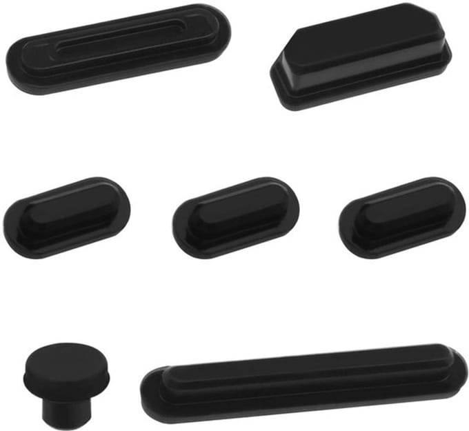 Dailygoody - Stofstekkers Set - Siliconen Bescherming - Zwart - Anti