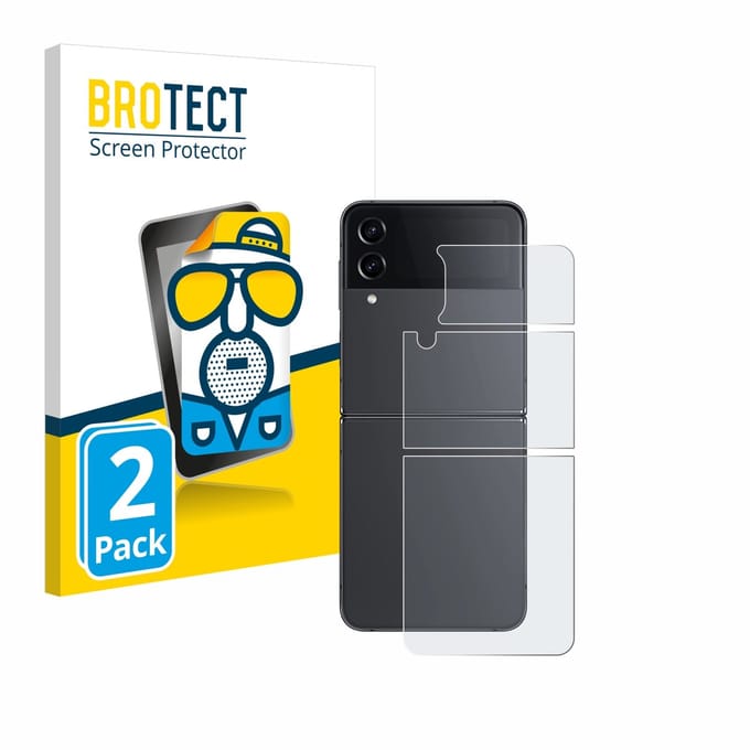 BROTECT - Screenprotector voor Samsung Galaxy Z Flip 4 (Achterkant) - Folie Beschermfolie matte 2 Stuks