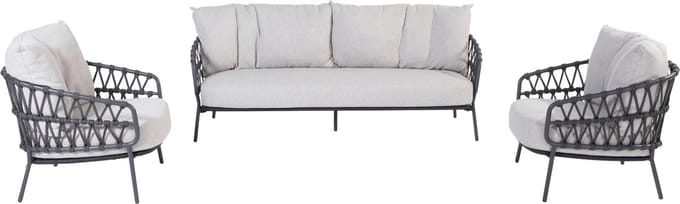 4 Seasons Calpi stoel-bank loungeset - 3-delig