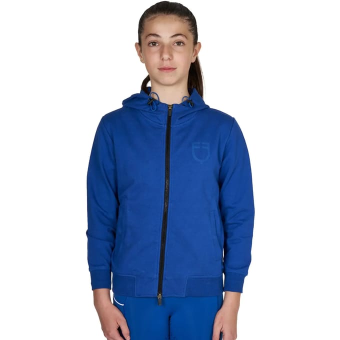 Sweater met capuchon en kinderlogo Equestro Shiny