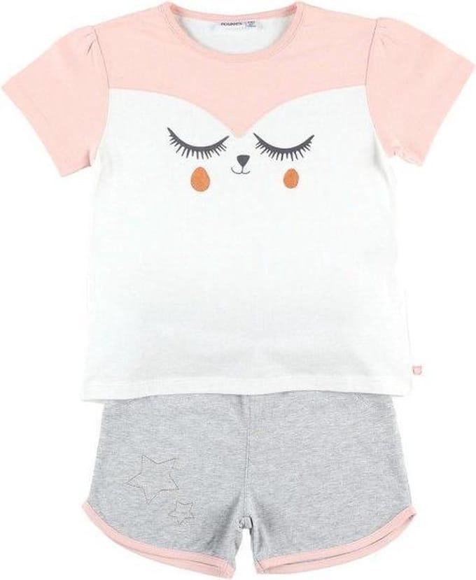 Noukie's - Pyjama - Poes - Meisje - Roze  - 6 jaar 116