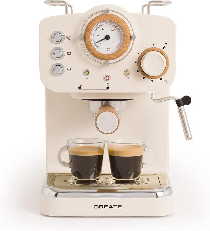 CREATE - Espresso-koffiezetapparaat - Gebroken wit - THERA RETRO