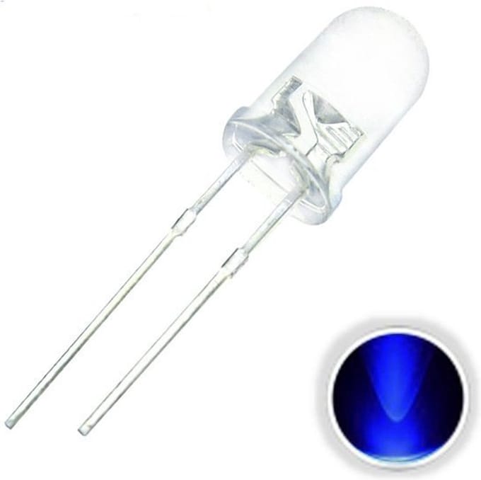 OTRONIC® 10x LED Diode Transparant 5mm Ultraviolet 3V