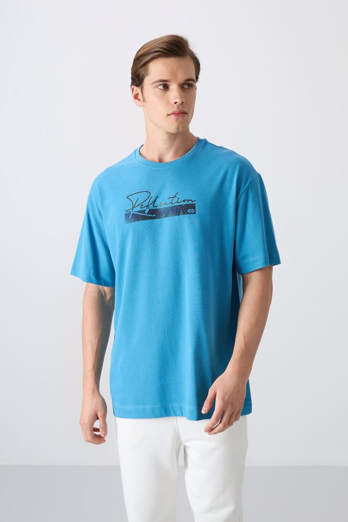 Overmaat T-shirt van Katoenmix met Print