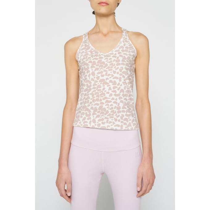 10DAYS Wrapper Leopard Ecru Maat: XS | Mouwloze Tops Outlet | Dames | Ecru