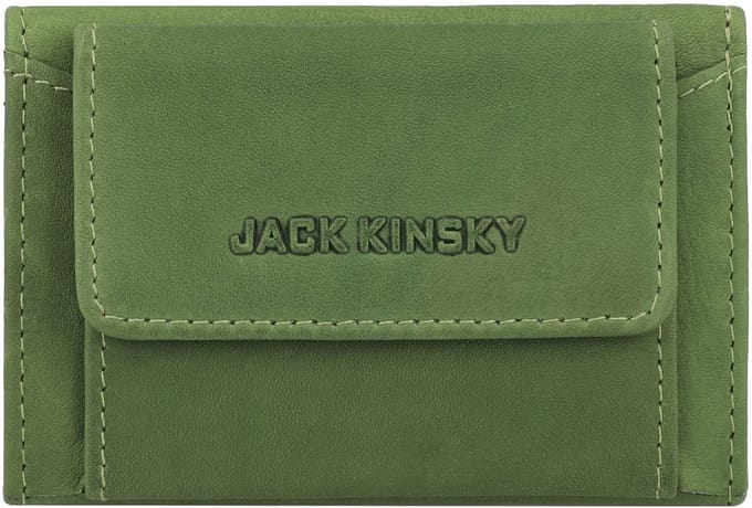 Jack Kinsky Aruba Portemonnee RFID-bescherming Leer 9.5 cm - Jongens - Horizontaal - apfel