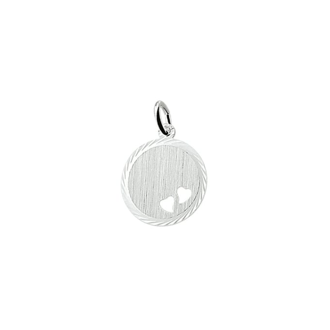 zilver gerhodineerd graveerhanger hartjes gediamanteerd 1321700