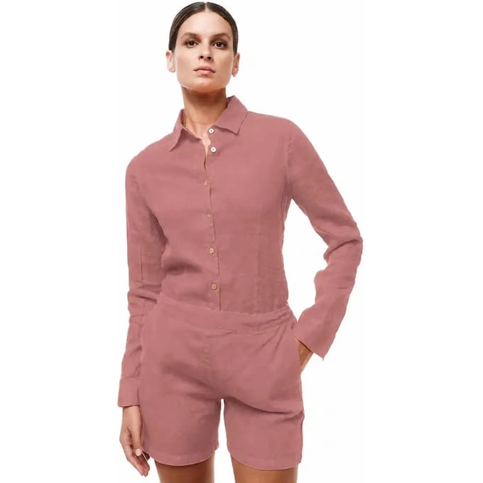 Damenlinnen lange mouwen blouse Haris Cotton Essentials